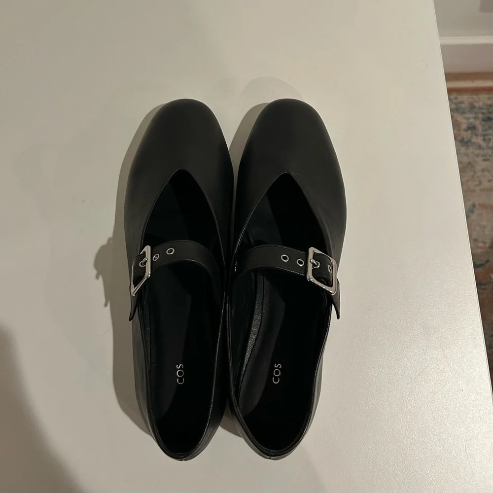 COS Women's Black Mary Jane Ballet Flats with Buckle - Picture 5 of 7